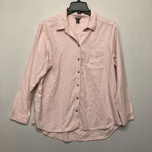 Eddie Bauer Women Long Sleeve Button Up Shirt Top Size Extra Large Pink M153 -4